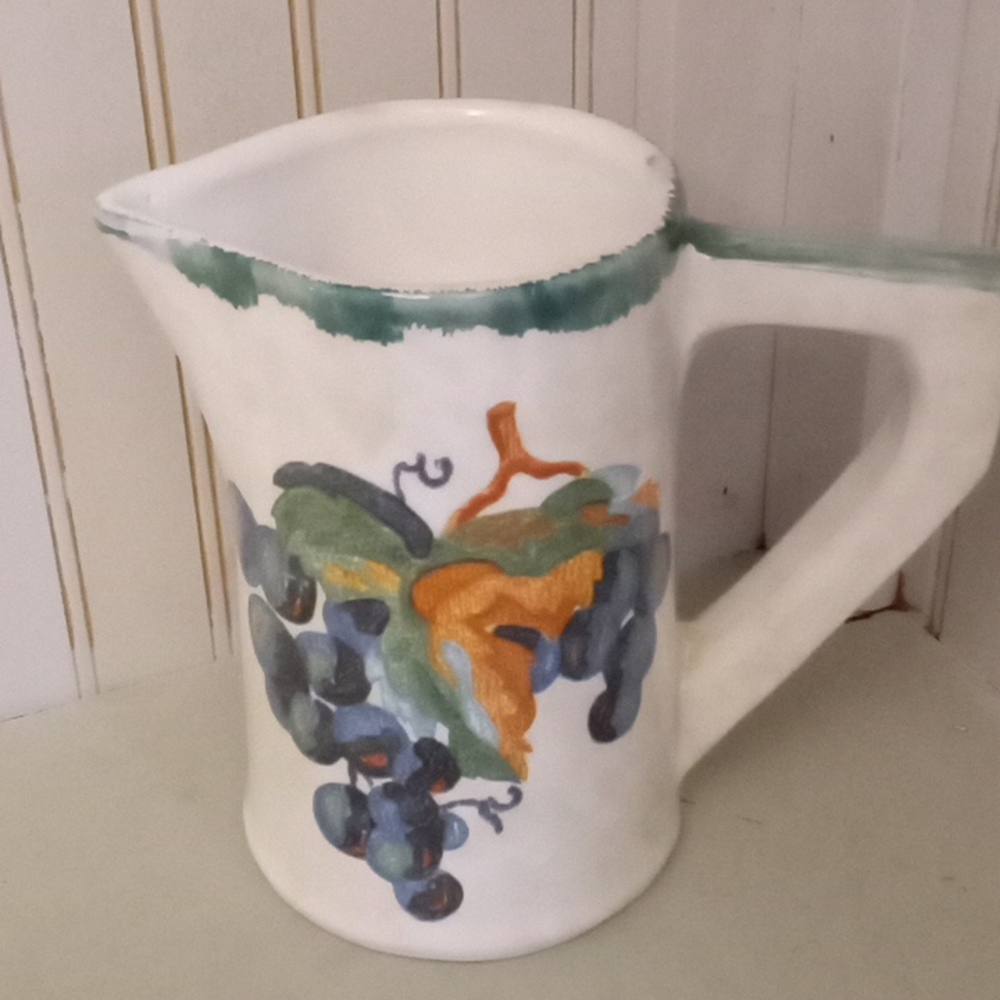 Antique Italian , Glazed Pottery Pitcher ,very rare.